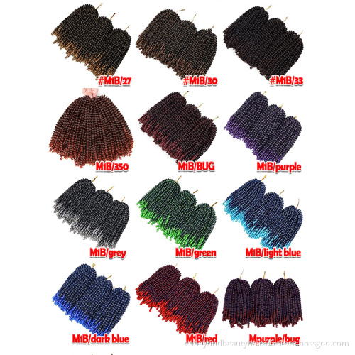 New 2019 Fashional Hairstyle Spring Twist Ombre kinky twists hair braiding spring twist Water wave crochet braid hair extensions